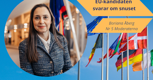 EU-kandidaten Boriana Åberg svarar om snuset