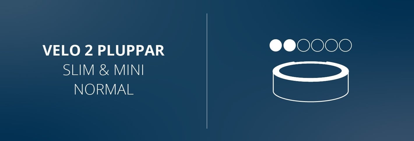 Velo 2 pluppar - Normal Styrka