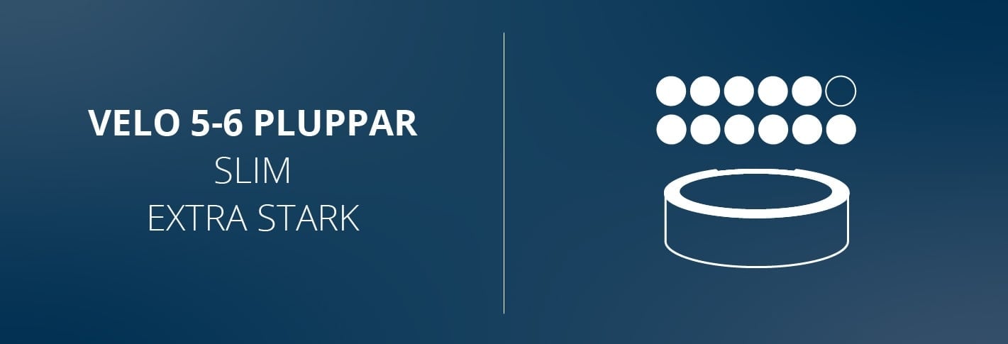 Velo 5 & 6 pluppar - Super Stark