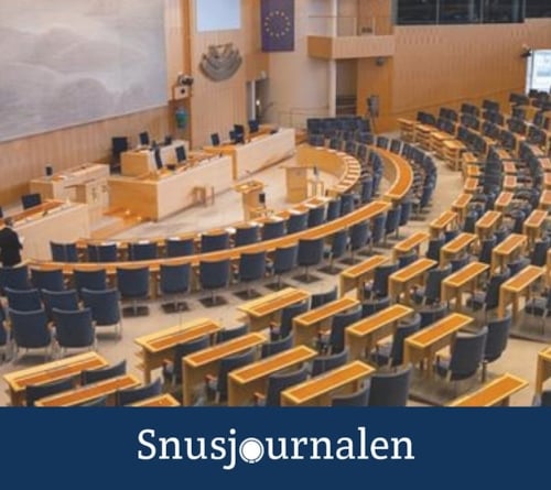 nikotin och snus i riksdagen