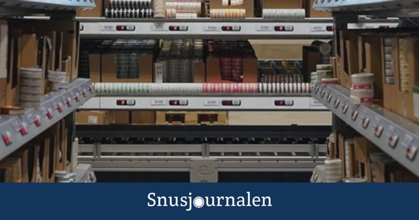 Snusbolagets lager bakom kulisserna