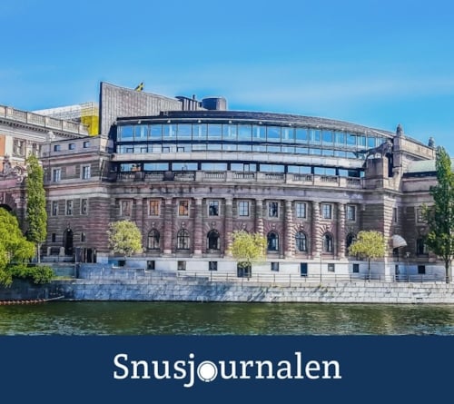 Exportförbudet av snus i riksdagsdebatt