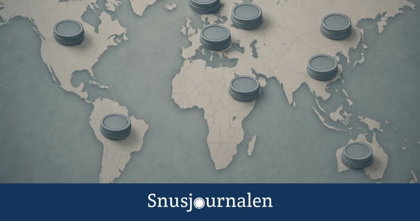 Jorden runt med snus och muntobak - karta