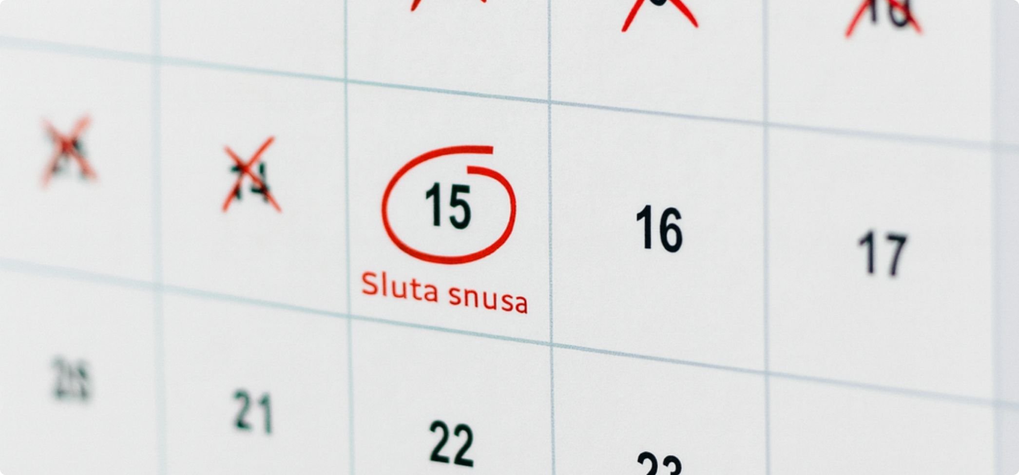 Sluta snusa tvärt
