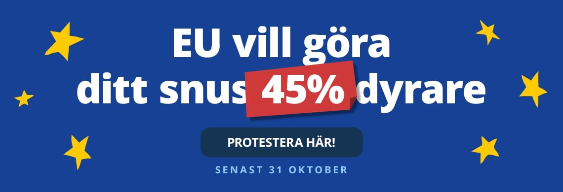 EU vill göra ditt snus 45% dyrare