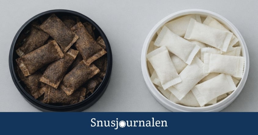 Vitt snus går om traditionellt snus