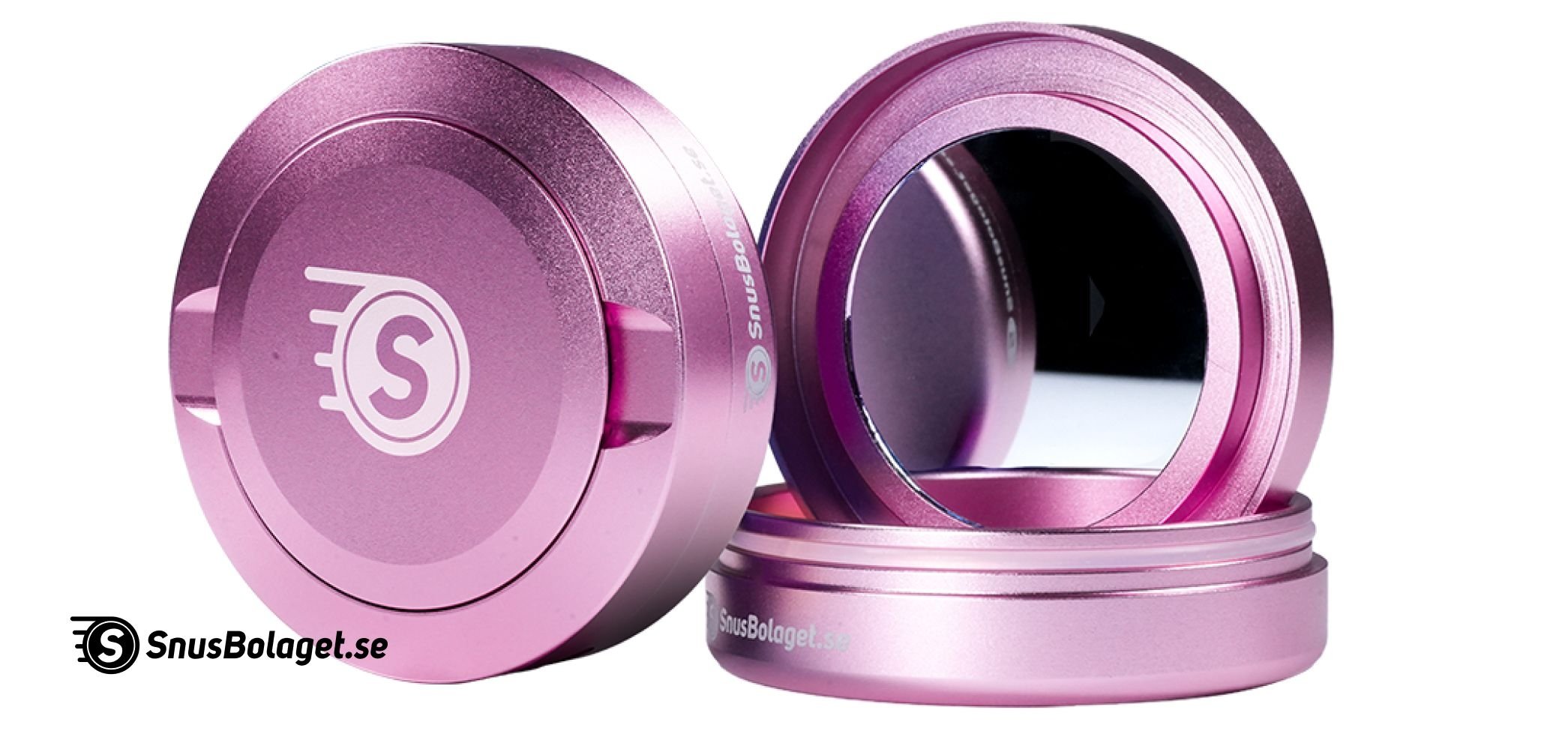 Snusbolaget rosa spegeldosa