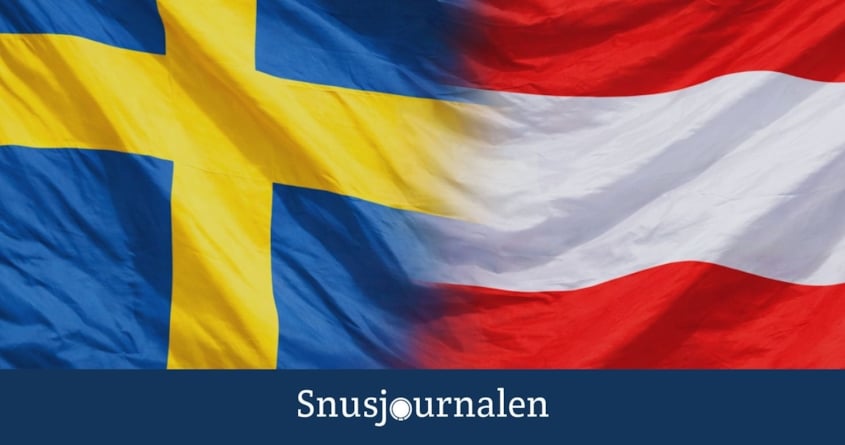 Bild som visar Sveriges flagga och Österrikes flagga