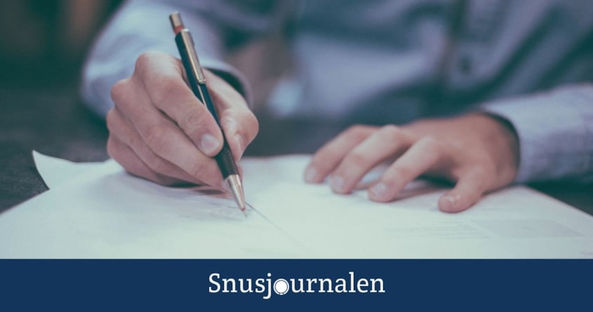 Person som skriver under - Gör din röst hörd för snus