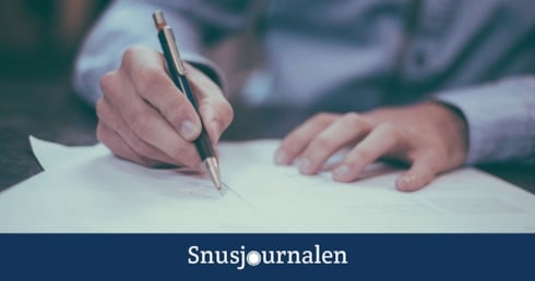 Person som skriver under - Gör din röst hörd för snus