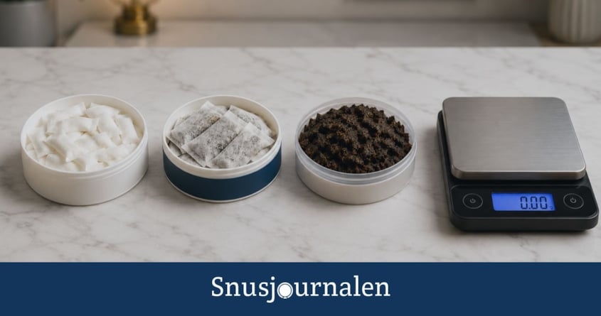 Hur mycket väger snus? olika snustyper på en våg