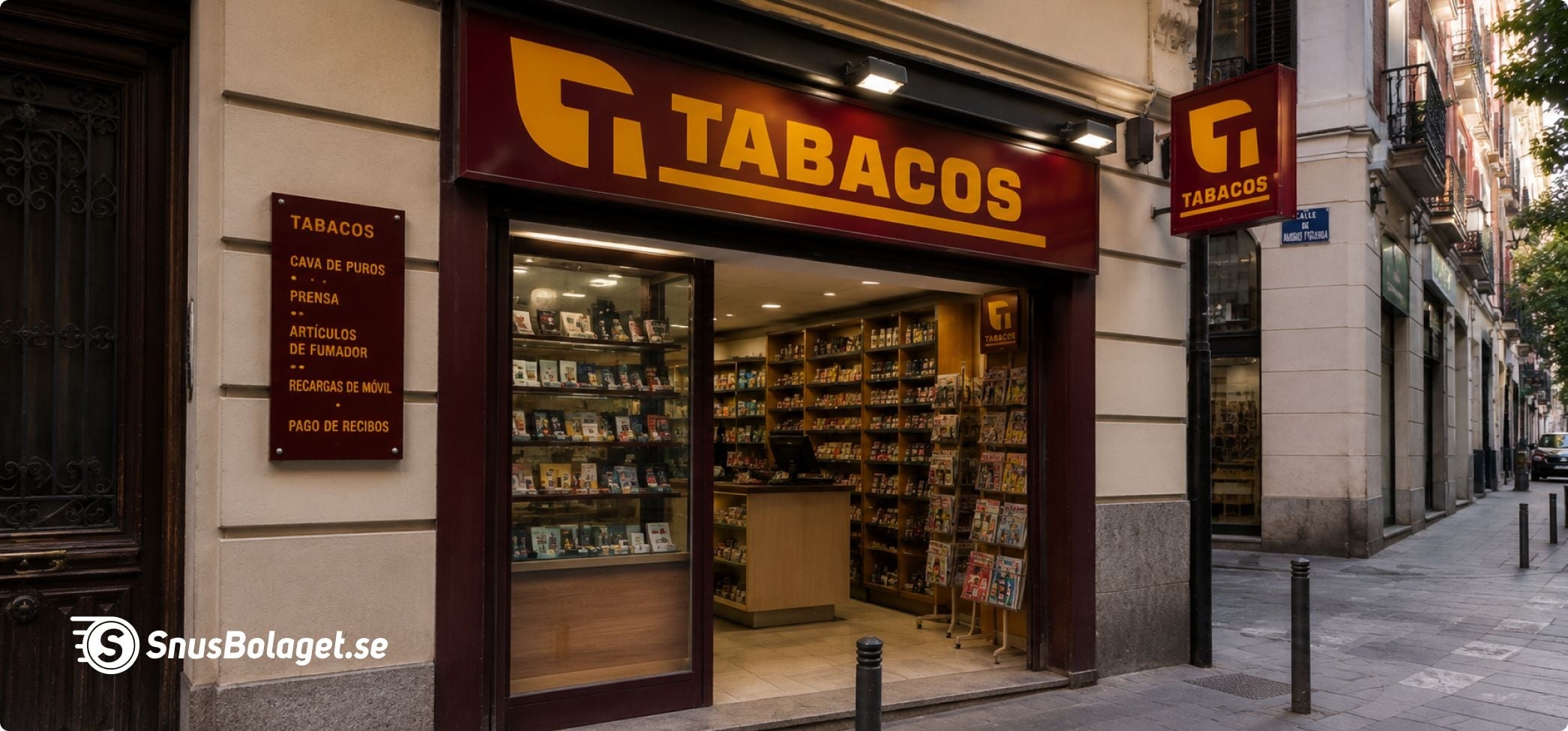 Tobaksbutik i Spanien - resa med snus 