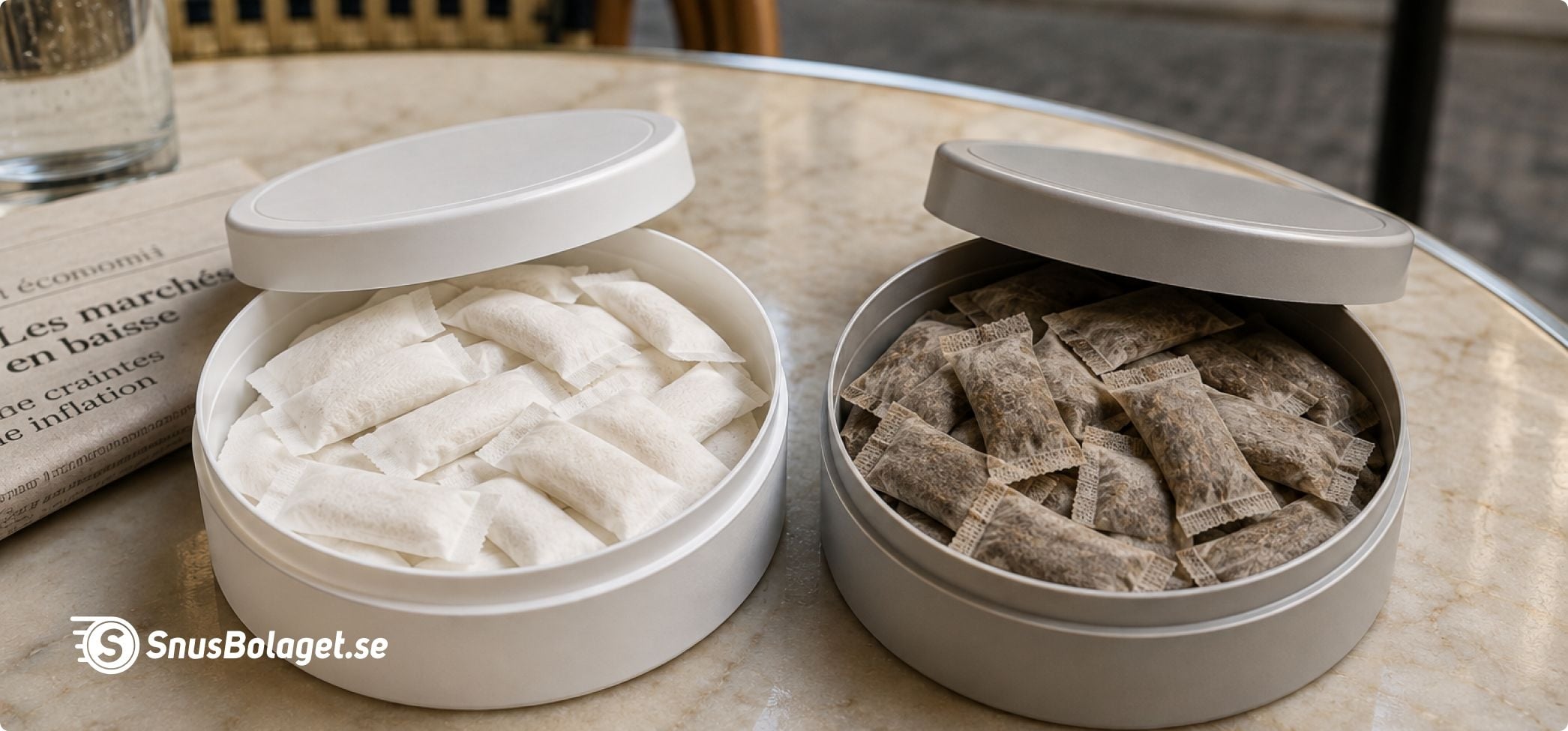 Vitt snus och brunt snus Frankrike