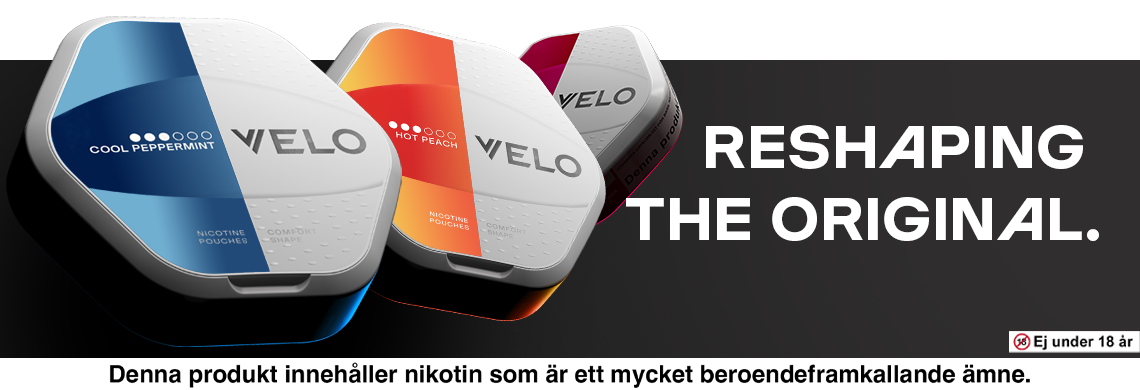 Nu är VELO Shift här. Upptäck fem nya smaker i VELOS nya premiumserie.