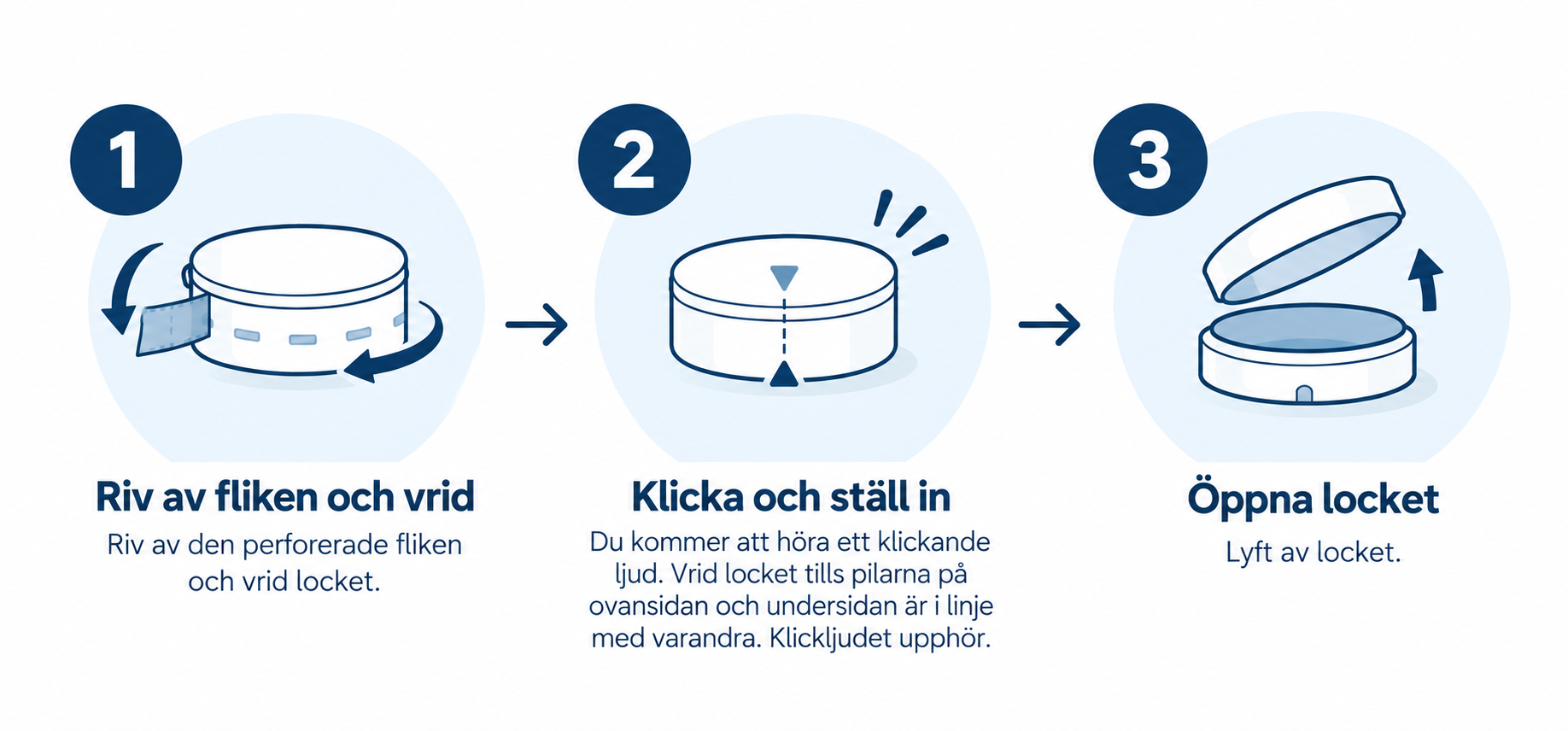 Steg för steg hur man öppnar barnsäkra snusdosor