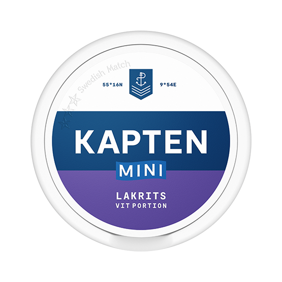 Kapten Vit Lakrits Minisnus
