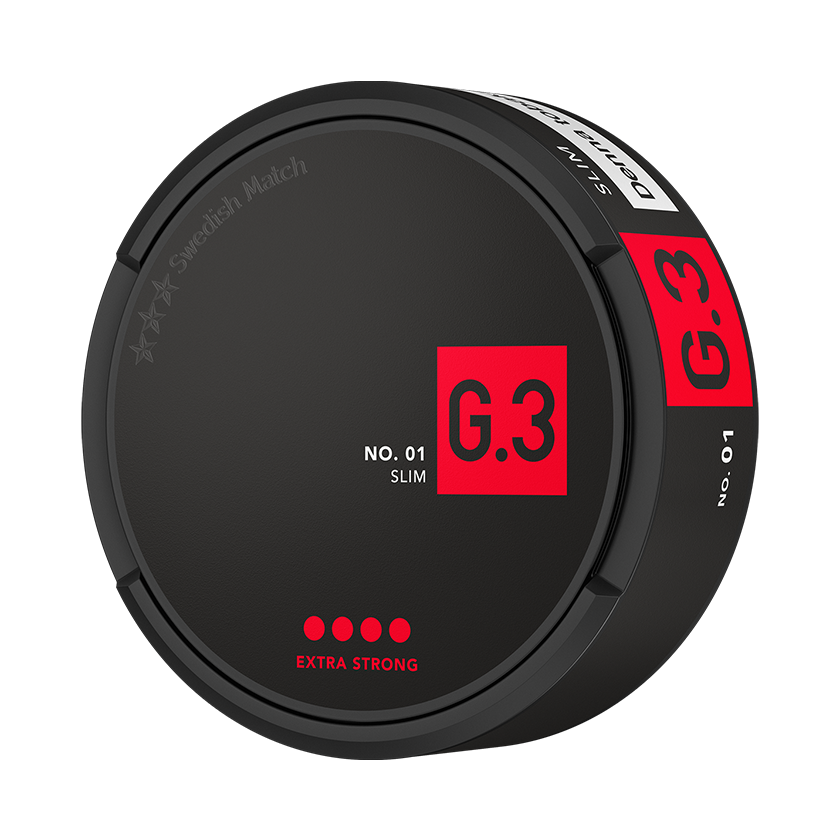 G 3 G.3 No.01 Slim Extra Strong Extra Strong - portionssnus