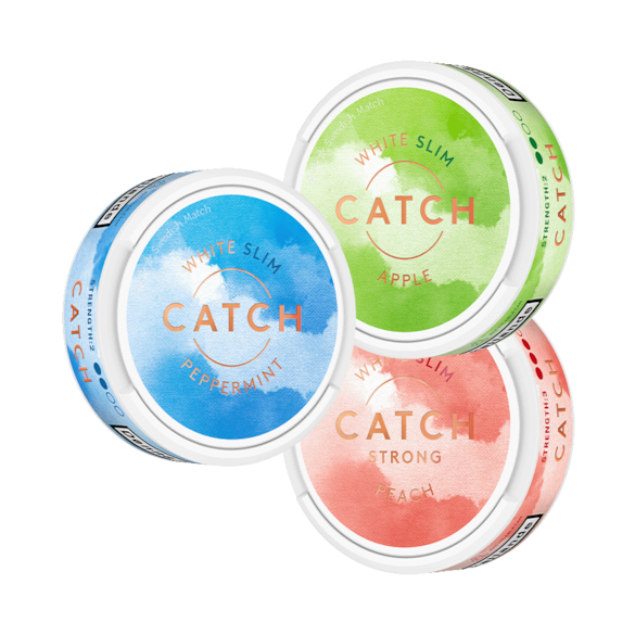 Catch White Slim Peppermint + Apple + Peach Strong