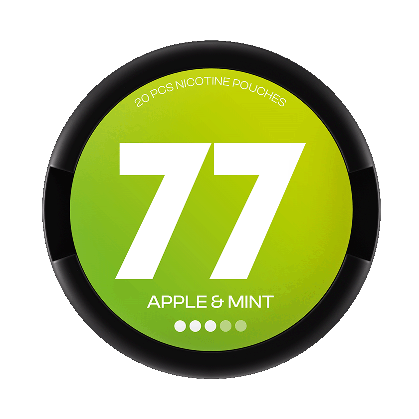 77 77 Nicotine Pouches Apple & Mint 3 Strong – nikotinpåsar
