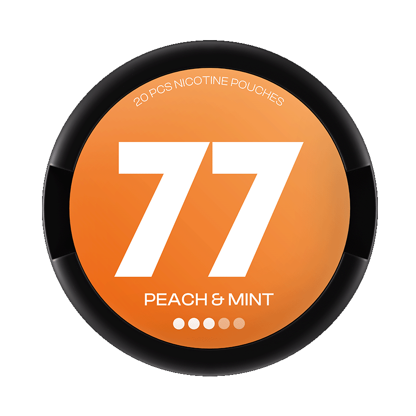 77 77 Nicotine Pouches Peach & Mint 3 Strong – nikotinpåsar