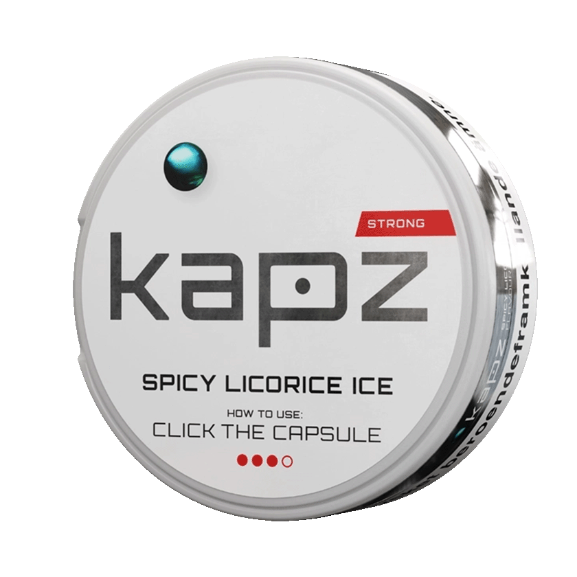 Kapz Kapz Spicy Licorice Ice Mini Strong Normal – nikotinpåsar