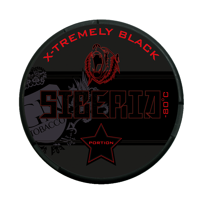 Siberia Siberia -80°C X-tremely Black Portion Extra Strong - snus