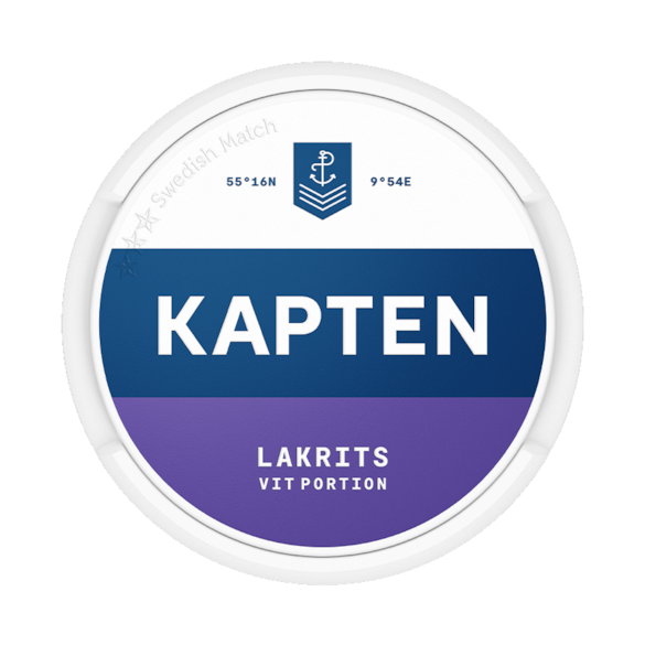 Kapten Vit Lakrits Portion