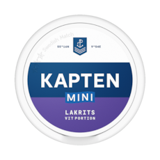 Kapten Vit Lakrits Minisnus