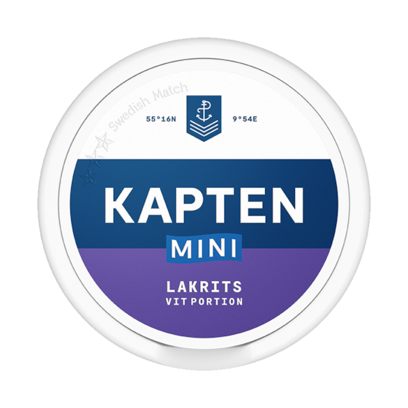 Kapten Vit Lakrits Minisnus