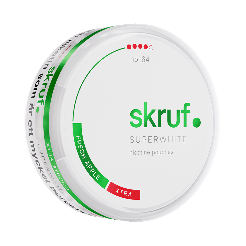 Skruf Skruf Superwhite No.64 Fresh Apple Xtra Strong – nikotinpåsar