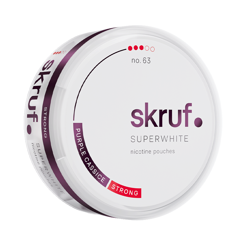 Skruf Skruf Superwhite No.63 Purple Cassice Strong Strong – nikotinpåsar