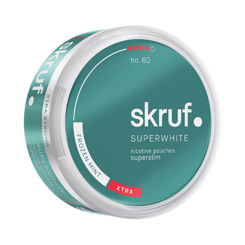 Skruf Skruf Superwhite No.60 Frozen Mint Superslim Xtra Normal – nikotinpåsar