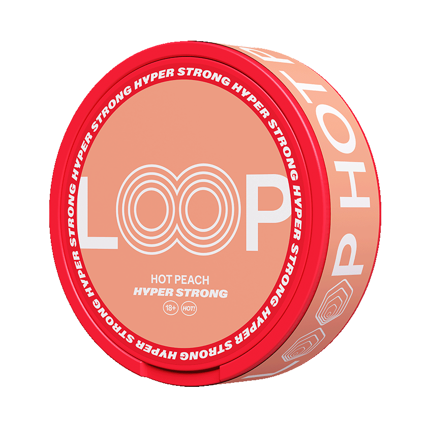 LOOP Loop Hot Peach Hyper Strong Extra Strong – nikotinpåsar