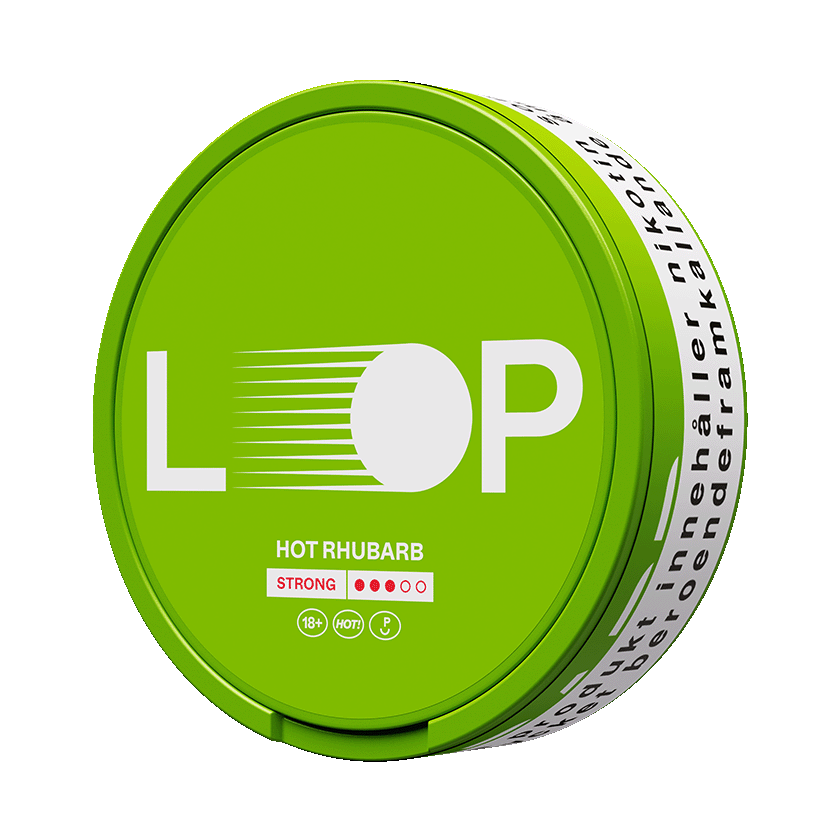 LOOP Loop Hot Rhubarb Strong Strong – nikotinpåsar
