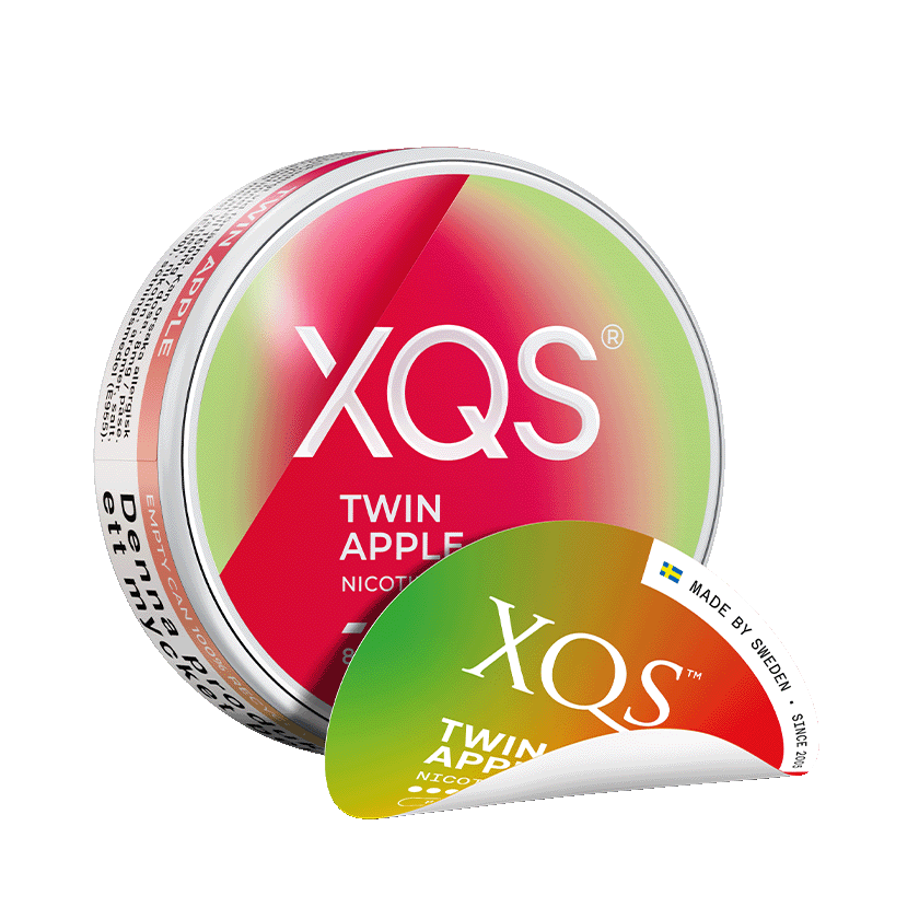 XQS XQS Twin Apple Slim Strong Normal – nikotinpåsar