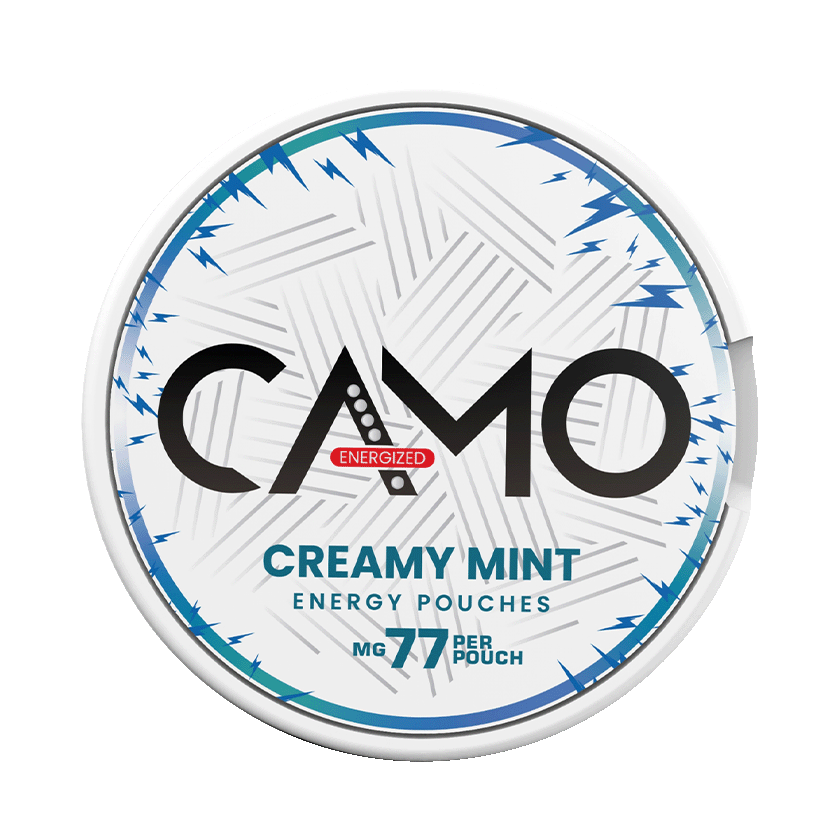 Camo CAMO Creamy Mint Energy Pouches 77mg Normal – nikotinpåsar