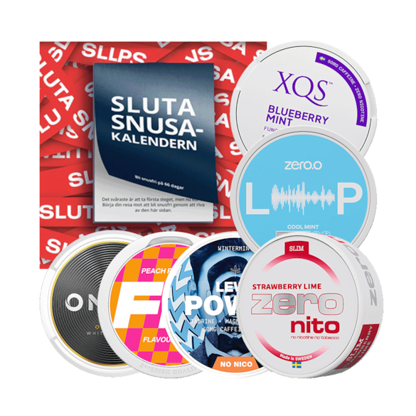 Sluta snusa kalender + 6 nikotinfria dosor