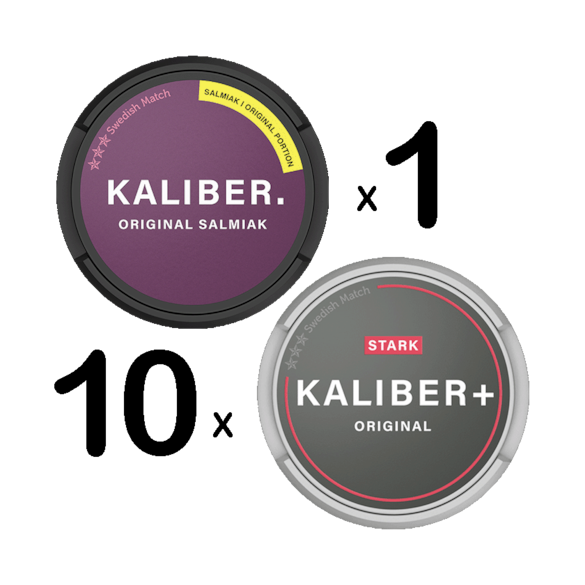 10 Kaliber Plus Original Stark + 1 Kaliber Original Salmiak